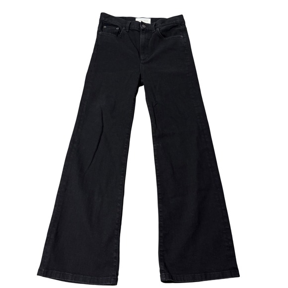 Jeanerica Jeans Womens Black Wide Leg High Waist Organic Cotton Blend Denim 27 - Picture 1 of 6